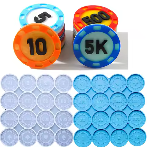 DIY Coin Mold Resin Chip Game Currency Bitcoin Sticker UV Epoxy Resin Silicone Mold Children'S Toys 