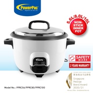 PowerPac Rice Cooker, Commercial Rice Cooker, Big Rice Cooker with Non Stick Inner Pot (PPRC56/PPRC8