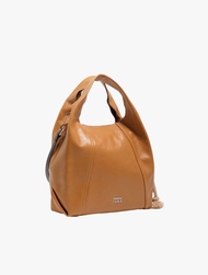 BIMBA Y LOLA - MEDIUM TOFFEE LEATHER PAPER BAG