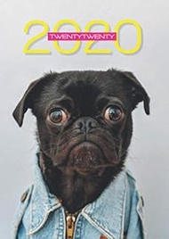 Terminplaner 2020: Taschenkalender 1 Woche 2 Seiten | Hund Mops (German Edition)