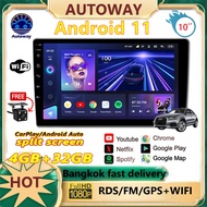 (4 + 32G) 10 นิ้ว 2din Android；จอ android รถยนต์；รถวิทยุเครื่องเล่นมัลติมีเดีย；Wifi GPS Carplay Android วิทยุรถยนต์ FM GPS Wifi บลูทูธ EQ USB