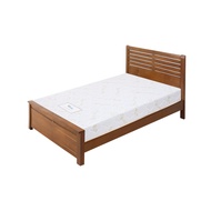 [特價]傢俱工場-經典質感 全實木房間2件組(床台+床墊)-單大3.5尺柚木色