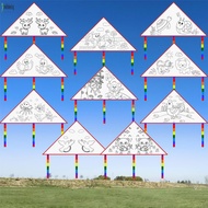 DIY Kite for Kids Painting Handmade Flying Kite Craft with Line for Kids Aged 4+ Outdoor Activities