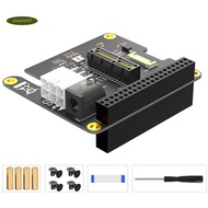 For  5 PCIe FFC to PCIe X1 HAT Expansion Board Gen2 Gen3 for  with 40Pin GPIO Connector