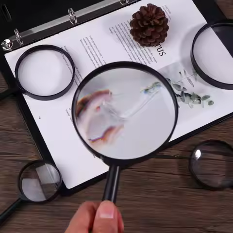 1 Piece Reading Glass Lens Magnifier 40/50/60/75/90/100mm Hand Held 5X Magnifying Loupe