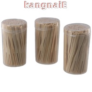 KANGNAI 300 pcs Mini Bamboo Forks, Bamboo 3.5 Inch Fruit Forks, Durable Disposable Cocktail Forks Fr