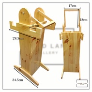 Bow and arrow stand double wooden