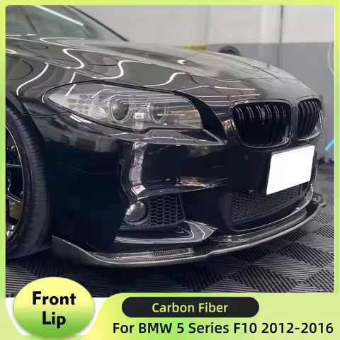 for BMW 5 Series F10 Sedan 2012-2016 Carbon Fiber Car Front Bumper Lip Spoiler Car Front Bumper Raci