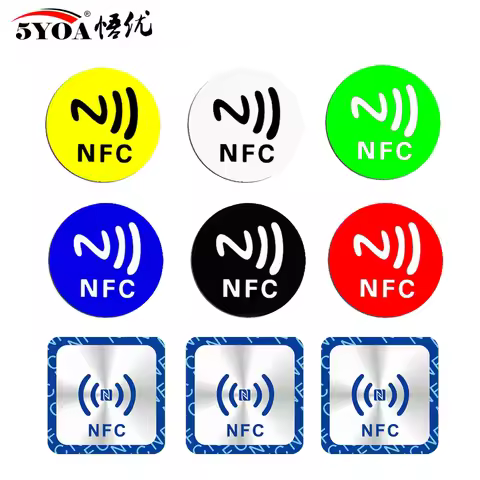 6pcs NFC Ntag213 Ntag215 Ntag216 TAG Sticker 213 13.56MHz Universal Label RFID Token Patrol Ultralig