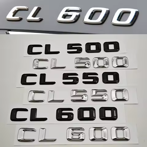 3D ABS Car Letters Logo CL500 CL550 CL600 Badge Rear Trunk Sticker For Mercedes Benz CL500 CL550 CL6