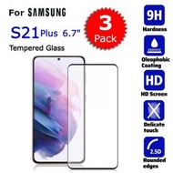 SAMSUNG-(3片裝)黑邊全屏 S21 Plus 6.7" (S21+) 鋼化玻璃手機屏幕 日本材料保護貼 9D 硬度, 9H 耐刮花, Screen Protector -手機貼,保護貼