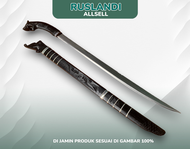RUSLANDI Samurai Baja Asli Barlen Macan Hitam Panjang Total 70cm