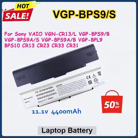 4400mAh VGP-BPS9/S Laptop Battery For Sony VAIO VGN-CR13/L VGP-BPS9/B VGP-BPS9A/S VGP-BPS9A/B VGP-BP