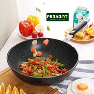 Japan SARA Marble Stone Coating Non-Stick Frying Pan & Wok/ Stir-Fry Pan /Cooker Wok /Kuali Pemasak