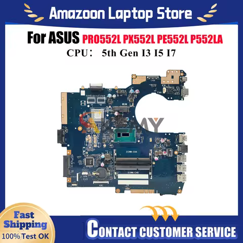P552LA Laptop Motherboard For ASUS ProArt PE552L P552LA P552LJ PX552L PRO552L P552L Mainboard W/ I3 