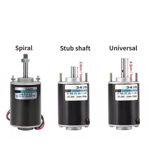 XD-3420 30W High Torque DC Motor 12V/24V Permanent Magnet Motor Mini DC Motor DIY Generator Motor CW