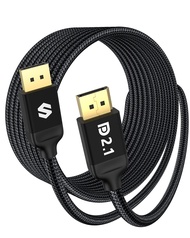Silkland DisplayPort 2.1 Cable 15FT, DP 2.0 Cable [16K@60Hz,8K@120Hz, 4K@240Hz, 2K@360Hz] 40Gbps HDR