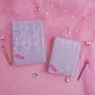 Binder A5 B5 Pastel Lace Brukat Mouliesh Gratis Pulpen  Kertas