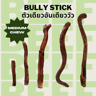 ตัวเดียวอันเดียววัว ขนมแทะหมาอบแห้ง แก้เบื่อ ขัดฟัน Bella's Bites Bully Stick Chew for Dogs