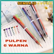 6-in-1 Multi-Colored Ballpoint Pen 1 Pcs