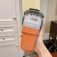 tyeso หูหิ้ว ของแท้ 600/750/900ml แก้วสแตนเลส Tyeso แก้วน้ำ นอร์ดิก แก้วความร้อนด้วยฟาง และการจัดการ