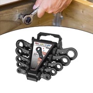 【HODRD】Double Box End Reversible Ratcheting Wrench 12-Point Socket Spanner 6-21mm