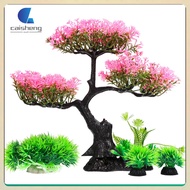 1 Set Artificial Aquarium Plants Plastic Realistic Fish Tank Plants Fake Plants For Fish Tank Turtle