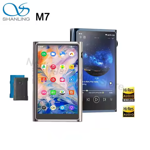 SHANLING M7 MP3 Player HIFI Portable Music Player Hi-Res Audio Android 10 ES9038Pro DAC DSD512 8-Cor