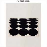 Simple Checkerboard Bathroom Floor Mat Foot Mat Toilet Toilet Door Mat Home Bathroom Anti-slip Mat C