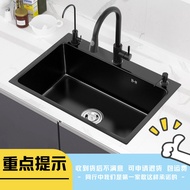 Washing Basin Nano Sink Black Stainless Steel Kitchen Cabinet Bar Counter Single Basin Double Basin 