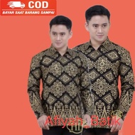 KEMEJA MODERN BATIK SHIRT FOR MEN, REGULAR FIT SHIRT BIG SIZE AF777JH{PREMIUM}