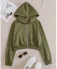 Sweater hoodie thrift crop top wanita stm premium