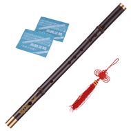 Professional สีดำไม้ไผ่ Dizi ขลุ่ยแบบดั้งเดิมจีน 
 ดนตรี Woodwind Instrument คีย์ D ระดับการศึกษา ^