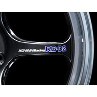 4x Car Styling Sticker for ADVAN racing RG-D2 Auto Wheel Hub Spokes Applique Letter words text  6-18