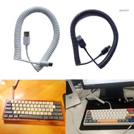 【SUIT*】 Coiled Cable Wire Mechanical Keyboard GH60 USB V2 Cable Mini Micro Type C USB Port for  2 xd