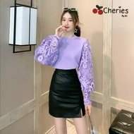 BROCADE COMBI BLOUSE / BLOUSE EVELYN TOP 3319
