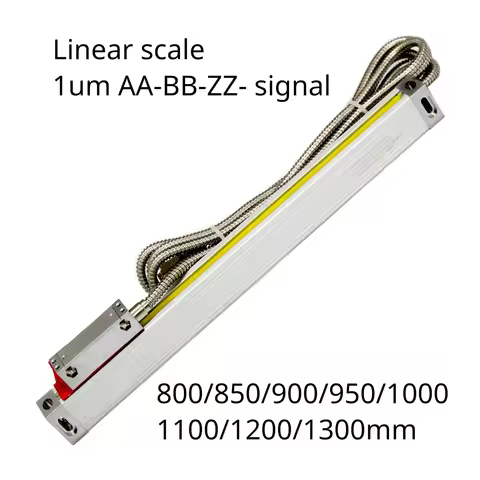 Fivetecnc 1um RS422 Linear Scale 800 850 900 950 1000 1100 1200 1300mm AA-BB-ZZ- Signal 5VDC Linear 