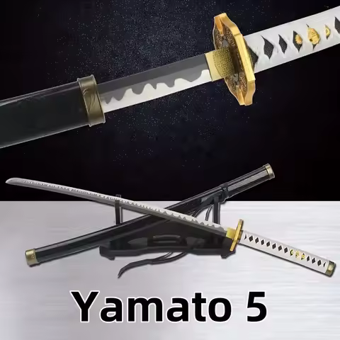 Yamato 5 Katana Sword Real Full Size Japanese Anime Katana Bamboo Samurai Sword Game Cosplay Prop Ac