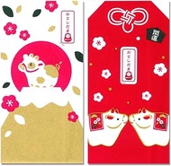 Tenichido AM-980-6 Congratulatory Bag, Gift Bag with Tomikuji, 2 Patterns, First Day Ox