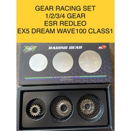 EX5 GEAR SET RACING GEARBOX 1 /2/3/4 SET ESR REDLEO 16T 27T 22T 31T 32T FOR EX5 DREAM CLASS1 WAVE100