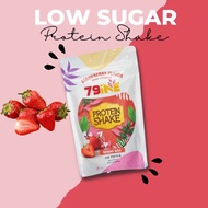 (100% LOCAL PRODUCT) 79iNe Protein Shake Low Sugar Strawberry Flavor 20gram Protein (30g x 12 sachet