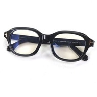 狀況極佳： TOM FORD TF6005-DB 眼鏡，帶防藍光鏡片、logo五金、黑色和金色鏡片、黃色鏡框、尺寸 51□21 145cm、演示鏡片、包含盒子和眼鏡盒，意大利​​製造。