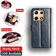 Infinix Note 30 Pro 4G X678B Vintage Classic Leather Wallet Folio Phone Case Flip Notebook Cover Mag