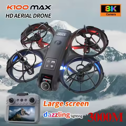 Upgrade K100 MAX HD 8K Drone Dual Cameras FPV Transmission Obstacle Avoidance Optical Flow Professio