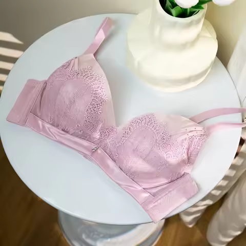 Women 70 75 80 85 90 B C D Cup Bra Breast Show Minor Adjustment Gathered Bras Translucent Mesh Breat