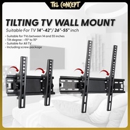 TKL TV Bracket Adjustable Tilt 14-42 / 26-55 Universal Tv Wall Mount Bracket Braket Gantung Dinding 