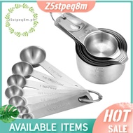 Stainless Steel Measuring Cups and Spoons Set of 14 Pieces,7 Nesting Cups and 7 Stackable Spoons Pro