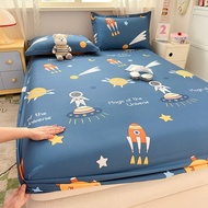 Ready Stock 9-color New goods Cartoon 100% cotton cloth production sheets 950TC Cadar Set Queen/King