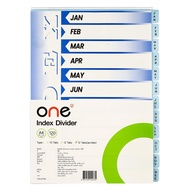 อินเด็กซ์กระดาษ Jan-Dec ฟ้า (1 ONE