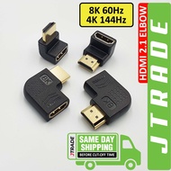 8K 2.1 HDMI Elbow L 90 Degree / 270 Degree Adapter Male to Female 8K 60Hz 4K 144hz JTRADE
